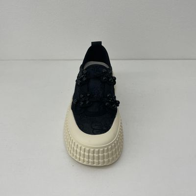 Casual Women Black Espadrilles Mid Top Black Designer Espadrilles