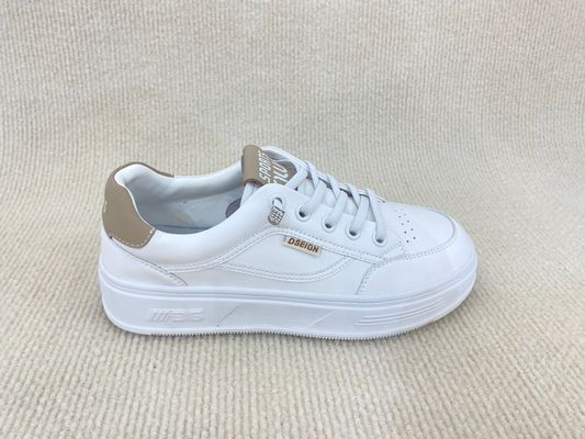 Women comfort flat heel sport shoes with breathable mesh and lace up