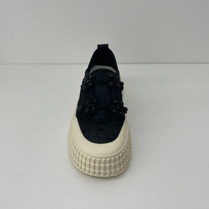 Casual Women Black Espadrilles Mid Top Black Designer Espadrilles