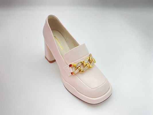 Femmes à talons hauts blancs avec une semelle épaisse et facile à enlever été pour la dame