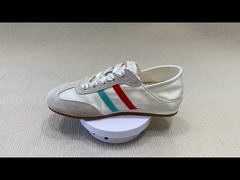 Chaussures de course confortables et plates pour femmes avec barre de couleur et lacets